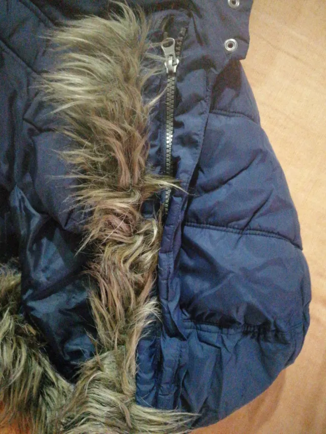 Abrigo niño azul talla 14 16