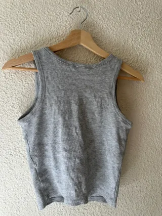 Camiseta sin mangas gris M