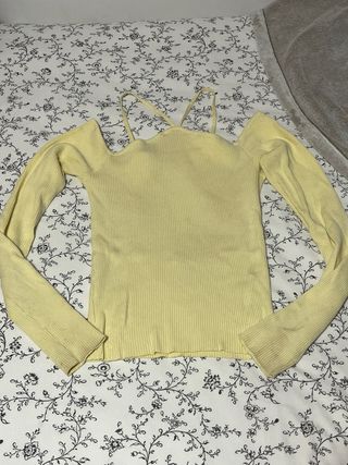 Camiseta Hombros Descubiertos Amarilla