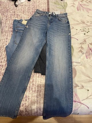 Lote Ropa Mujer Inditex: Chaleco y 3 Jeans T-32