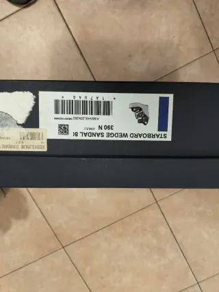 Sandalo con zeppa Louis Vuitton blu e bianche