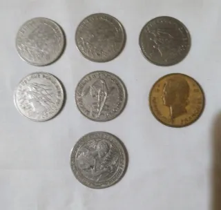 Lotto 7 monete africane secolo scorso