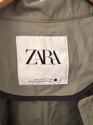 Chaqueta Zara entretiempo verde S
