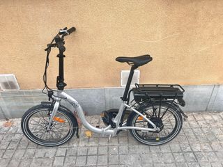 Bici Eléctrica Plegable Plata