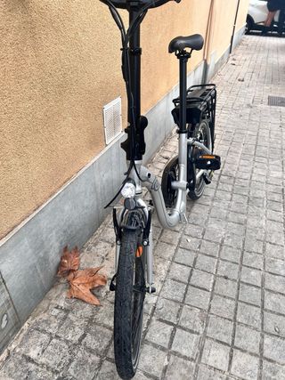 Bici Eléctrica Plegable Plata