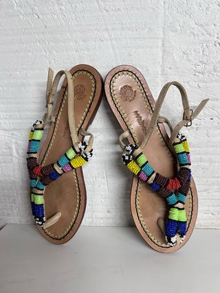 Sandalias MALIPARMI T.38 Étnicas Multicolor