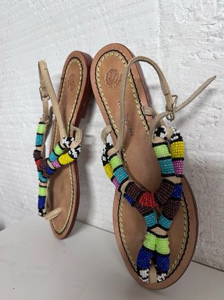 Sandalias MALIPARMI T.38 Étnicas Multicolor