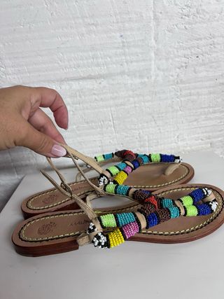 Sandalias MALIPARMI T.38 Étnicas Multicolor