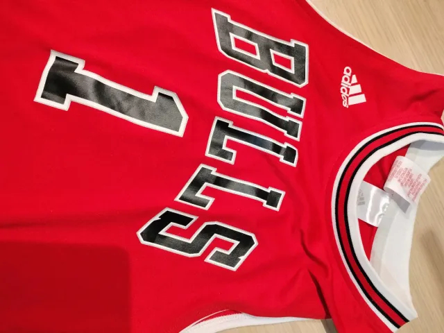 Camiseta Adidas Bulls 1 Roja