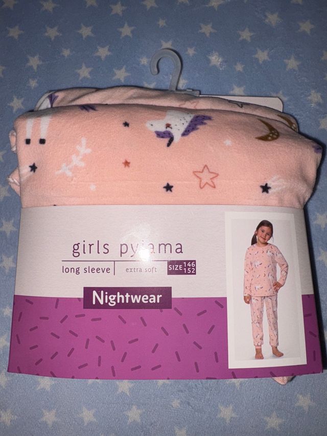 Pigiama bambina unicorni rosa taglia 146/152