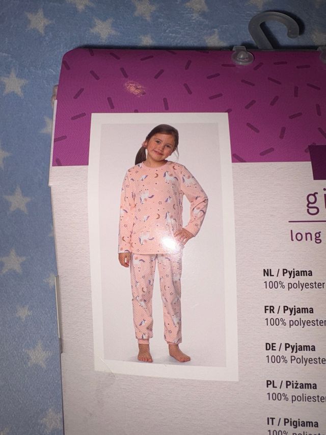 Pigiama bambina unicorni rosa taglia 146/152