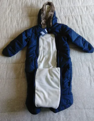 Mono de nieve azul para niño