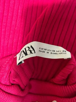 Jersey cuello vuelto rosa