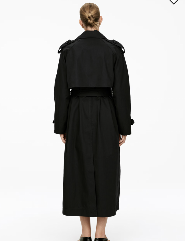 Gabardina H&M Negra Mujer