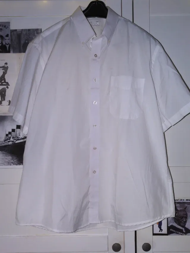 Camisa blanca manga corta