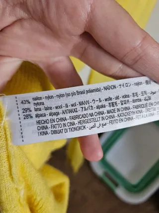 Chaqueta Zara Alpaca Amarilla