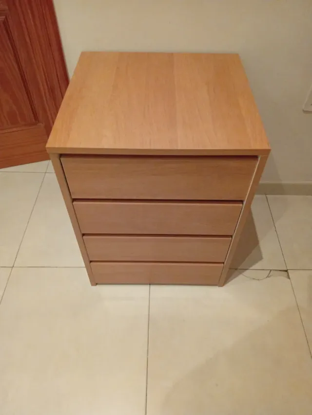 Cajonera de madeira 4 gavetas Nova 61x45cm