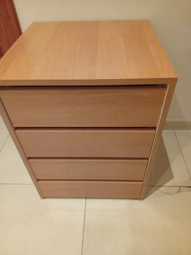 Cajonera de madeira 4 gavetas Nova 61x45cm