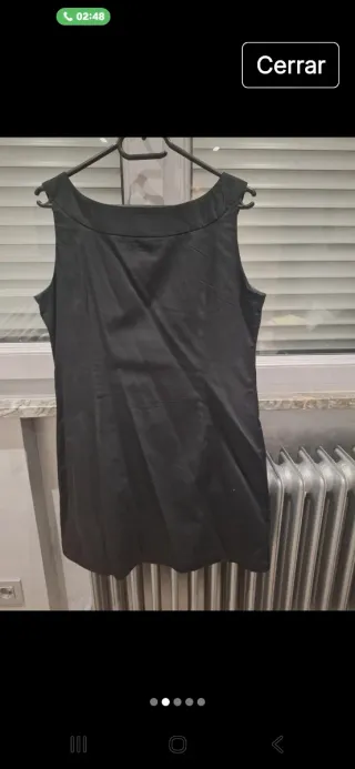 Vestido negro con cremallera elástico