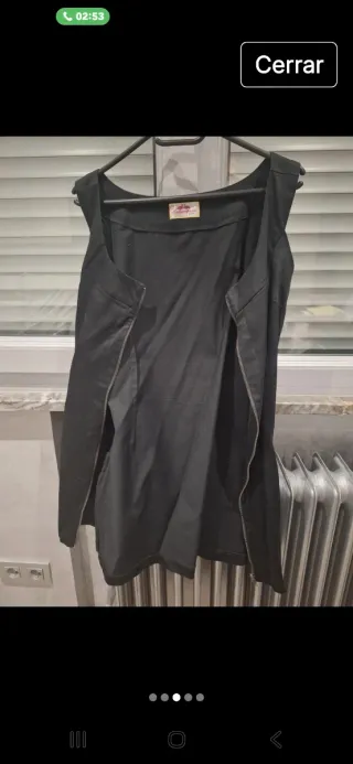 Vestido negro con cremallera elástico