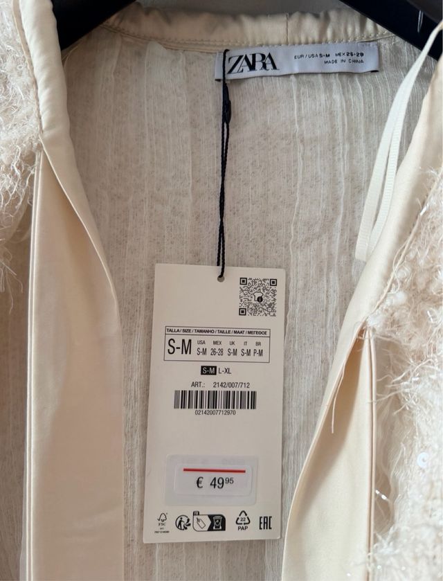 Giacchetta Zara Sfrangiata con Abbellimenti