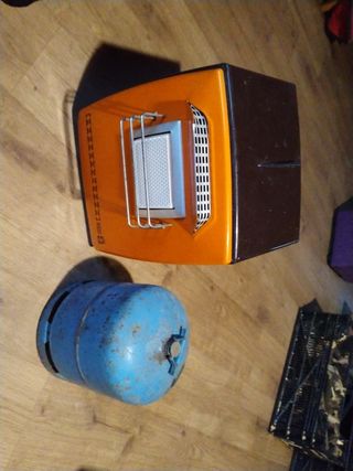 Estufa Butano Vintage Pequeña Naranja