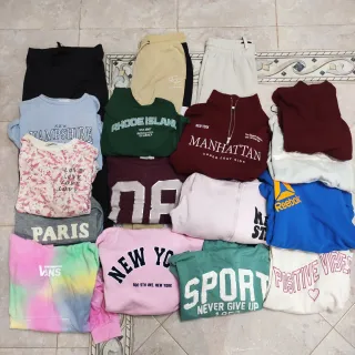 14 Sudaderas variadas niña T12-13 y dos pantalones