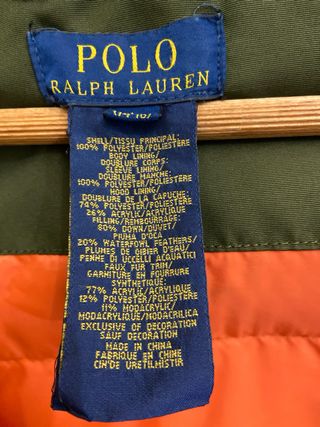 Anorak Polo Ralph Lauren Talla 14-16 Años