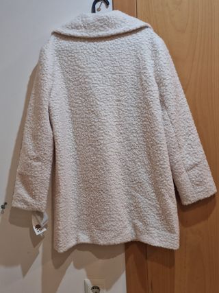 Abrigo borreguito Flores Muñoz crema