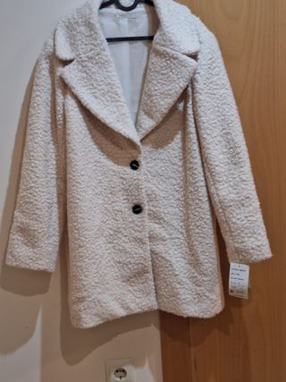 Abrigo borreguito Flores Muñoz crema