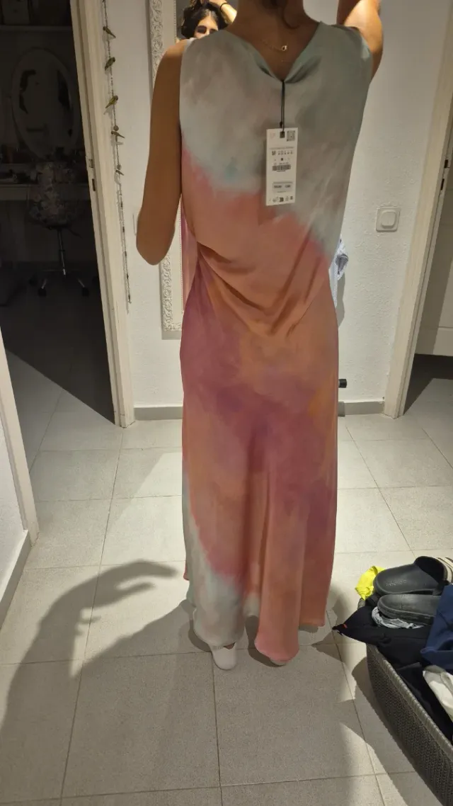 Vestido largo gala tie-dye