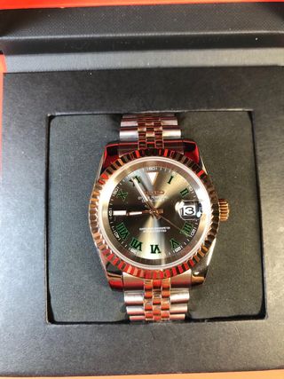 Seiko Mod - DateJust “Wimbledon” (Reloj Oro Rosa)