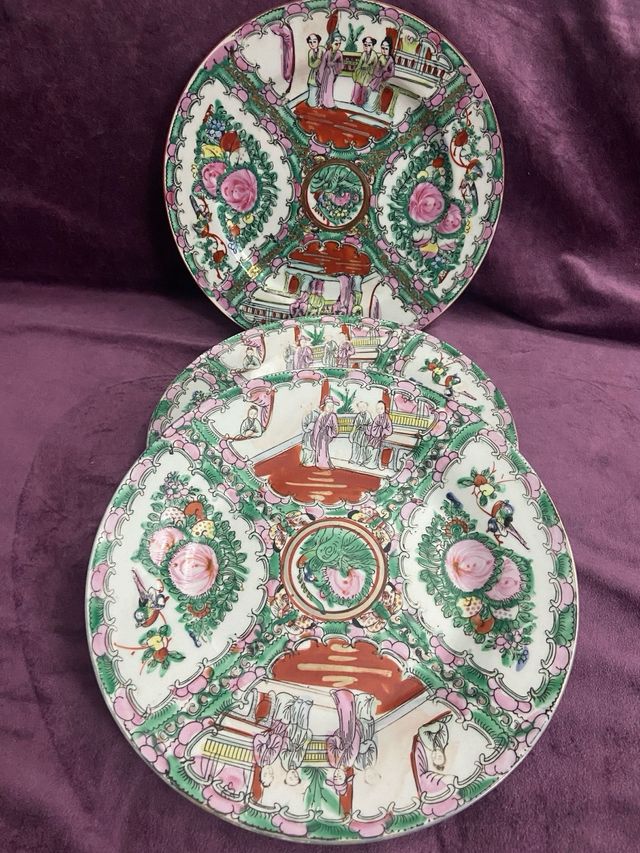 Juego 3 Platos Porcelana Macao