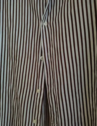 Camicia uomo Coveri a righe marrone e bianche