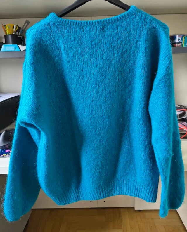 Maglioncino ESERCITO donna, lana mohair, turchese