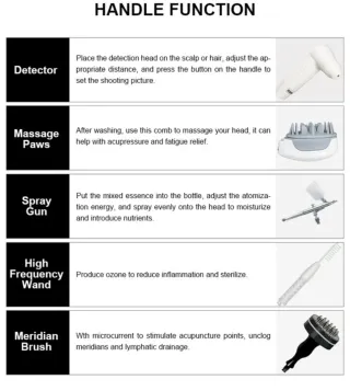 Equipo diagnóstico y cuidado piel y Capilar 5 en 1