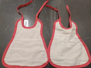 Bavette Natale Ricamate Neonato Cotone