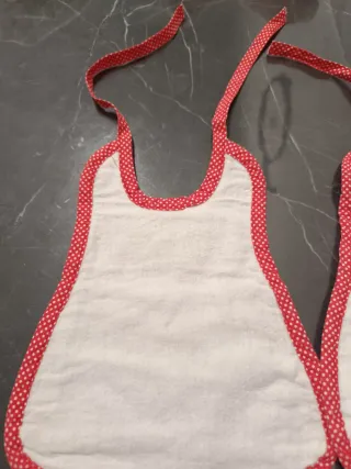 Bavette Natale Ricamate Neonato Cotone