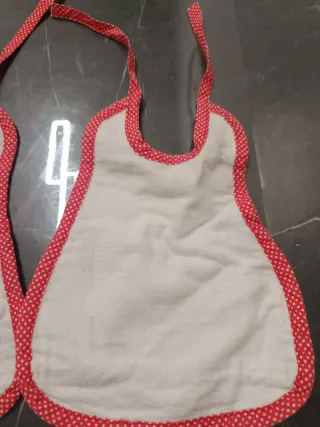 Bavette Natale Ricamate Neonato Cotone