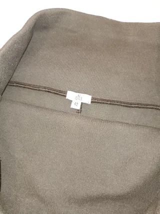 Pantalón premamá marrón con cremalleras