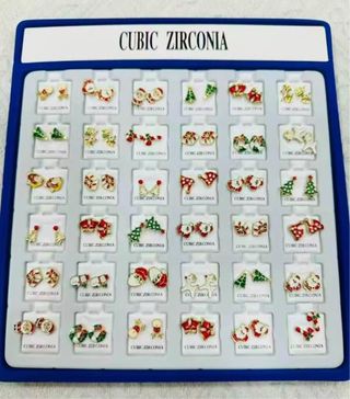 Orecchini Cubic Zirconia Natale