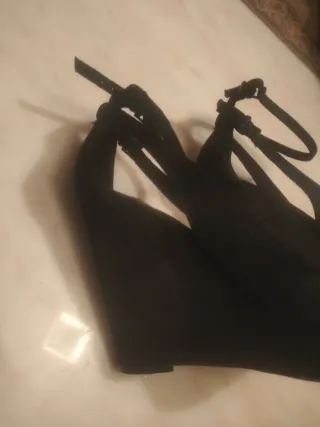 Zapatos de ante negros con plataforma