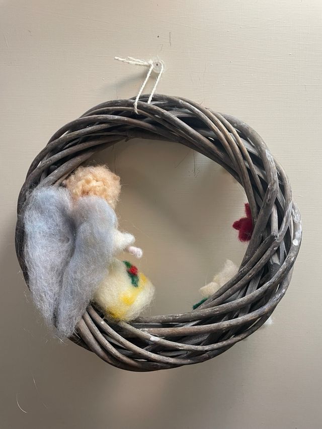 Ghirlanda decorazione Natale con Angelo