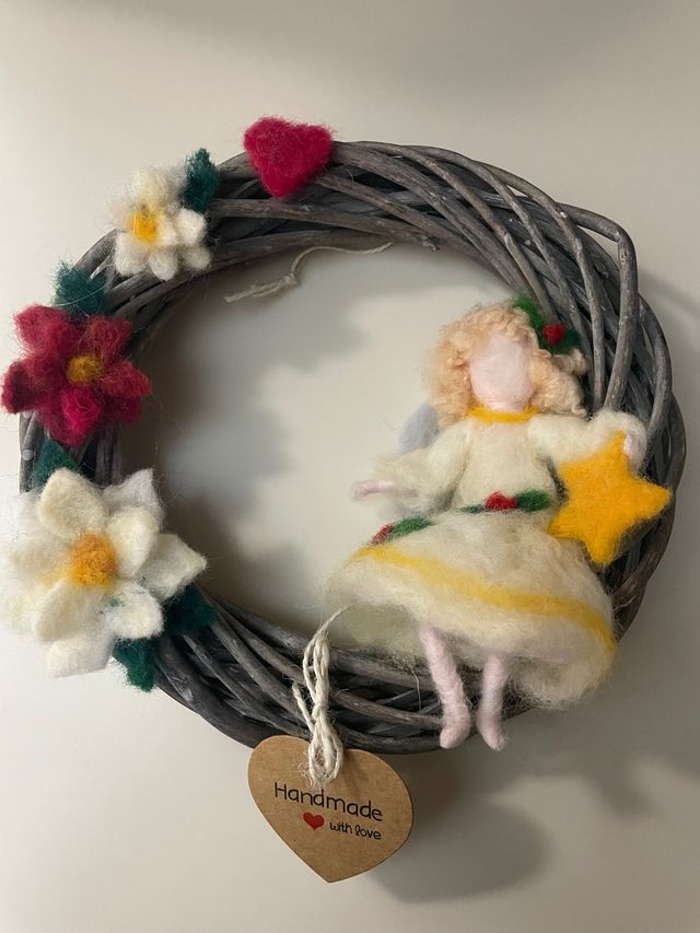 Ghirlanda decorazione Natale con Angelo