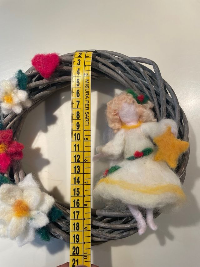 Ghirlanda decorazione Natale con Angelo