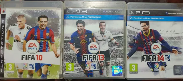 Lote 3 Juegos FIFA PS3: 10, 13 y 14