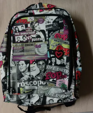 Mochila Super Pop One Direction Justin Bieber