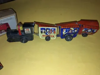 Lote trenes hojalata Juguete antiguo