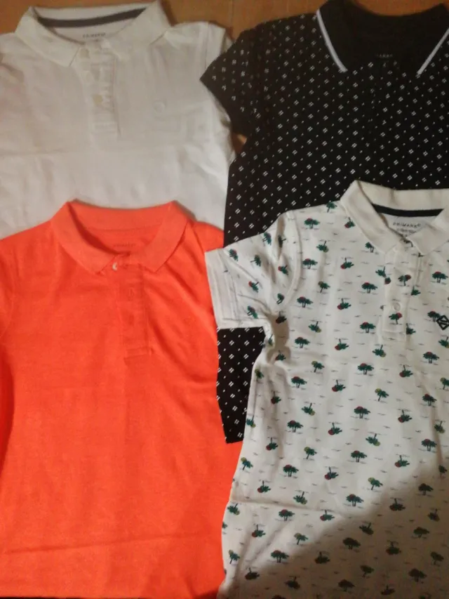 Lote 4 Polos Niños Manga Corta