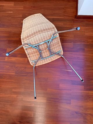 2 Sillas IKEA LINUS Mimbre y Metal